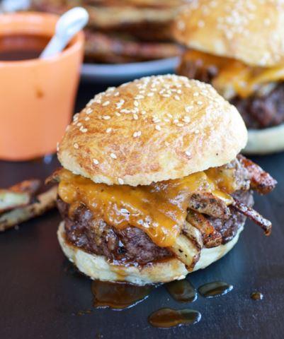 French Fry Bourbon Burgers